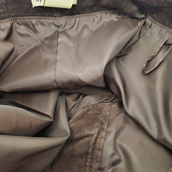 Apostrophe Folk Forest Suede Cocoa Brown Pants Women's Size‎ 10 New - Picture 6 of 6